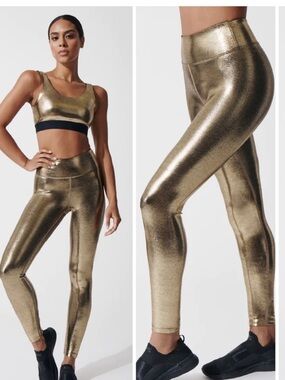 Heroine Sport Marvel Metallic Leggings in 24K Gold, small